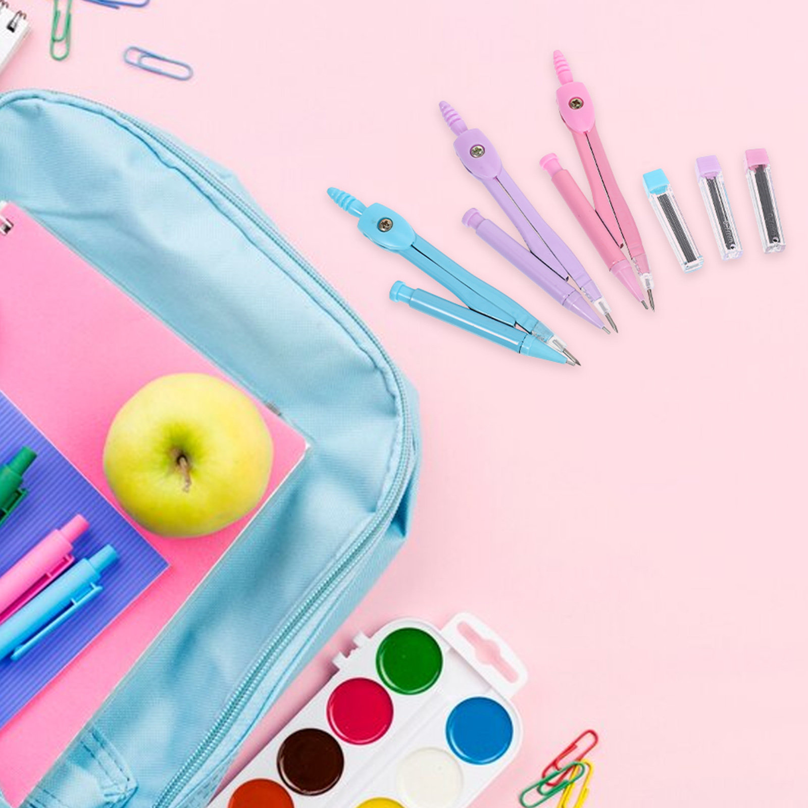 Math Geometry Set With Compass - 금속 컴퍼스, 정밀 기하학 도구 세트,